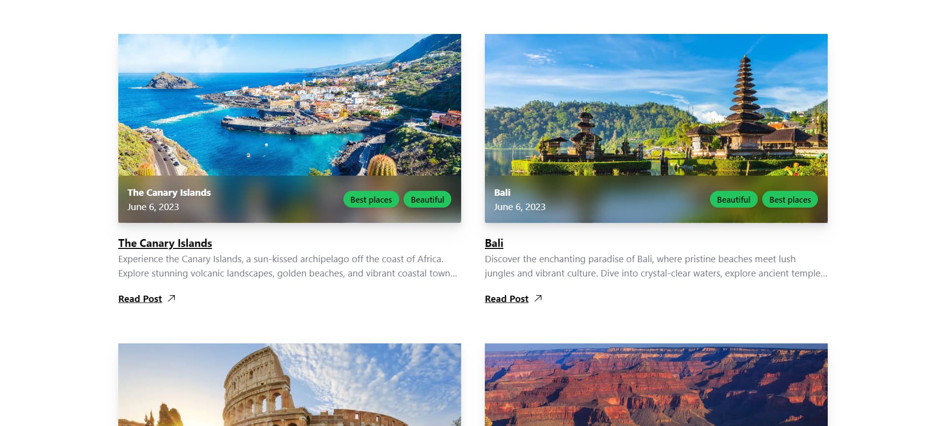 Travel Blog project - showcase photo